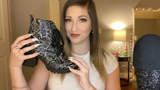 ASMR | Shoe Collection (Part 1) | Whispers, Tapping, Scratching, & Fabric Sounds