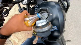 Royal Enfield Himalayan mileage test with 1 litre petrol | **unbelievable result**