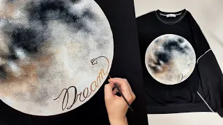 [Painting] T-shirts, Full Moon n.12 | DIY | Acrylic