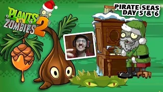 PVZ 2 Feastivus! The SAP FLING! + Pirate Seas Day 5 & 6 (Plants vs. Zombies Christmas Gameplay)