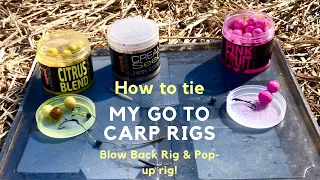 Carp rigs, The Blow Back Rig and My Pop-up rig (HOW TO)