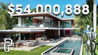 Inside a $41,100,888 Tropical Modern Mansion in Miami, Florida | Propertygrams House Tour