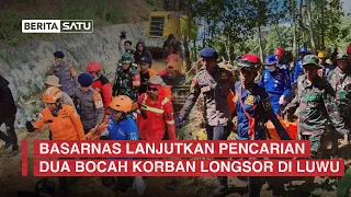 Basarnas Lanjutkan Pencarian Dua Bocah Korban Longsor di Luwu