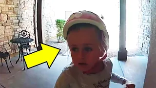 Little Girl Talks to Her Neighbor On Ring Video Doorbell In Panic After Running Away From...