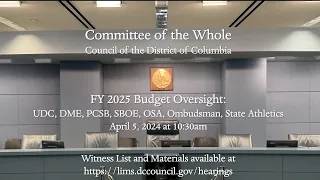 FY2025 Budget Oversight