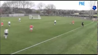 Alex Naylor volley for Morecambe town u18s