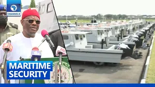 Wike Donates 14 Ballistic Gunboats To Security Agencies In Rivers