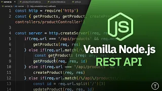 Vanilla Node.js REST API | No Framework