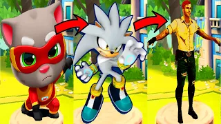 Talking Tom Hero Dash vs Sonic Dash vs Temple Run 2 Gameplay Walkthrough