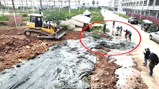 Amazing Completely The Land And Overflow The Mud Out By Shantui Bulldozer