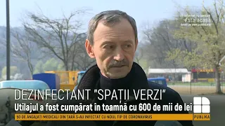 Întreprinderea Spaţii Verzi produce zilnic şase tone de dezinfectant și îl oferă gratuit