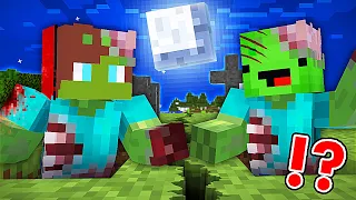 JJ and Mikey Became ZOMBIE in Minecraft - Maizen Nico Cash Smirky Cloudy