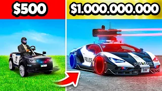 Upgrading $500 To $1,000,000,000 Police Car in GTA 5!