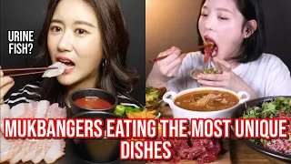 mukbangers eating the most UNIQUE foods i've seen