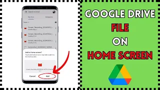 GOOGLE DRIVE FILE ON HOME SCREEN || How To Put Google Drive File On Samsung Galaxy Home Screen