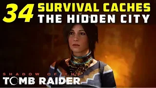 Location of Survival Caches in Hidden City - SHADOW OF THE TOMB RAIDER
