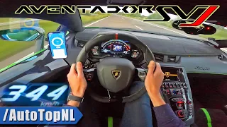 LAMBORGHINI AVENTADOR SVJ | 344KM/H on AUTOBAHN [NO SPEED LIMIT] by AutoTopNL