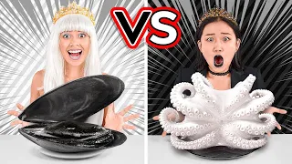 DÉFI NOIR VS BLANC ! Amuse-Toi À Ne Manger Qu'1 Seule Couleur Pendant 24H par 123 GO! CHALLENGE