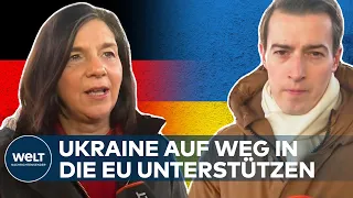 UKRAINE-KRIEG: Fokus EU-Beitritt - Wie Göring-Eckardt Kiew helfen will | WELT Thema