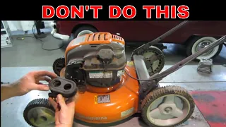 NO OIL CHANGES? Servicing A Broken Yard Sale Lawn Mower,