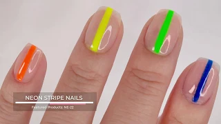 Neon Stripe Nail Art using Dip Powder | Nail Tutorial by DipWell