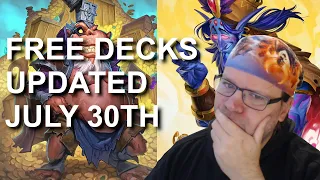 Free new and returning player decks updated July 30th: which one is the best? (Hearthstone)