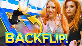 ANIMA INSEGNA I BACKFLIP A DUE BELLISSIME ROSSE SUI TAPPETI ELASTICI!