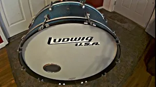 28" Ludwig Marching Bass Drum / Kick Drum Sound Demo