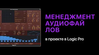 Менеджмент аудиофайлов в проекте Logic Pro [Logic Pro Help]