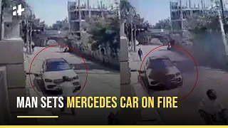 Noida: Man Sets Mercedes Car On Fire Over Fee Dispute