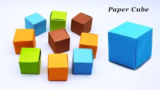 Easy Origami Cube Making Without Glue Or Tape | Seamless Cube Out Of Paper | Handmade Cube Box