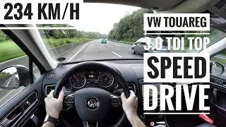 VW Touareg II 3.0 TDI V6 (2016) POV on german Autobahn by day and night - Top Speed Drive