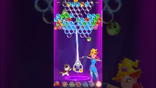 Bubble witch 3 saga level 2096 no boosters.  Used blue cat and magic hat at the top.