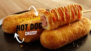Famous Korean Cheese Corn Dog Recipe | Potatoes Instead Of Flour | Korean Street Food
