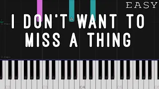 I Don't Want To Miss A Thing - Aerosmith | EASY Piano Tutorial