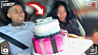 DRIVING SUPER CRAZY & MAKING MY GIRLFRIEND HOLD A GIANT CAKE !! 🎂  * HILARIOUS *