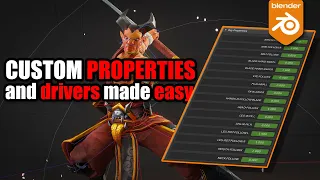 Custom properties and drivers in blender made easy