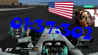 rFactor F1 2016 Circuit Of The Americas @ OnBoard Nico Rosberg | Mercedes # 01:37:302 [HD]