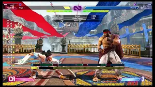 SF6 Ryu Microwalk slimer vs crouching opponent combo