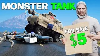 COPS HATE MY MONSTER TANK! | GTA 5 RP