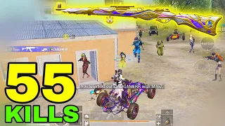 55 KILLS - NEW WORLD RECORD!! | 55 KILLS vs SQUADS | PUBG Mobile