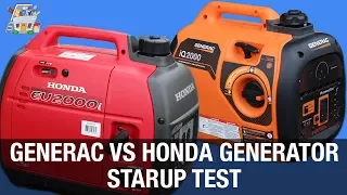 Generac iQ2000 vs Honda  EU200i Generator Start Test
