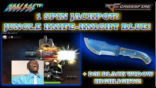 1 Spin Jackpot! Jungle Knife-Knight Blue + DM Black Widow Highlights! Crossfire Philippines!