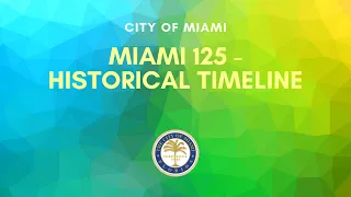 Miami 125 - Historical Timeline