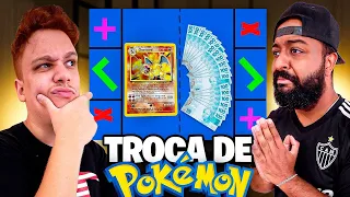 INCRÍVEL! FIZ UMA TROCA DE CARDS DE POKÉMON COM MEU AMIGO!