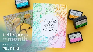 Spellbinders May 2024 BetterPress Plate of the Month – Wild & Free