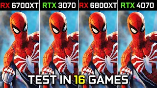 RX 6700 XT vs RTX 3070 vs RX 6800 XT vs RTX 4070 | Test in 16 Games | Which One Is Better? | 2023