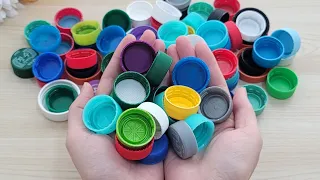 SUPERB ! See what I did with plastic bottle caps! Sewing idea - recycle idea