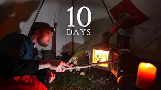 -26° Solo Camping 10 Days - Predators, Snow & Storms