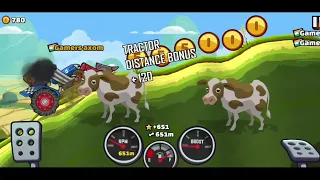 how to play hill climb racing car and tractor game || hill climb racing game2 Level7